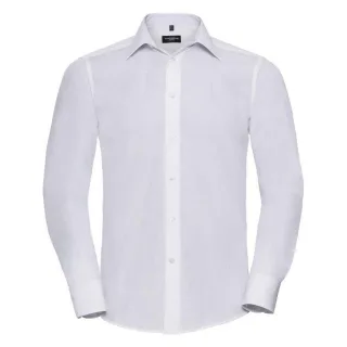 Russell Collection - Formelles Hemd für Herren Langärmlig (Weiß)