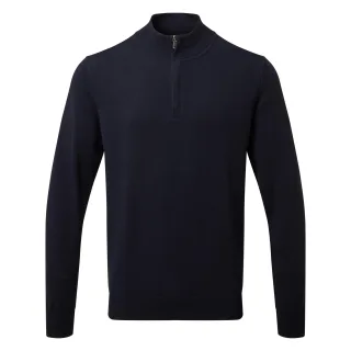 Asquith & Fox Herren Sweatshirt mit Reißverschluss aus Baumwollmischung (French Navy)