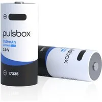 pulsbox RCR123A Akku Li-Ion 3.0V - 3.7V 950mAh USB-C wiederaufladbar Akku, - passend für CR123A 16340 Geräte