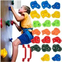 KRUZZEL Klettergriff Bouldern Klettersteine Klettergriffe (Spar-Set, einfache Montage), UV-beständige Klettersteine, die weder verblassen noch spröde werden
