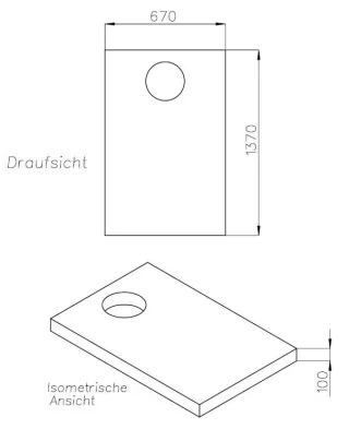 Neuesbad Wannenträger für Laufen Pro Abl. kurze Seite 140x70x3,8 SD 91022