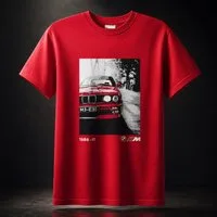 BMW T-Shirt BMW M T-Shirt Grafik 1 Rot M3 E30 Limited Edition