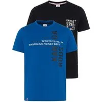 KangaROOS T-Shirt (Packung, 2-tlg) im Doppelpack, Halbarm, Rundhalsausschnitt mit Bündchen