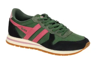 Gola Damen Sneaker CLA592NA Daytona Gr?n/Schwarz/Pink - Atmungsaktiv & Bequem