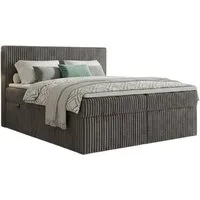 A&J MöbelLand GmbH Boxspringbett RALF mit Bettkasten, Topper und gepolstertem Kopfteil. (Boxspringbett mit Bettkasten und gepolstertem Kopfteil)