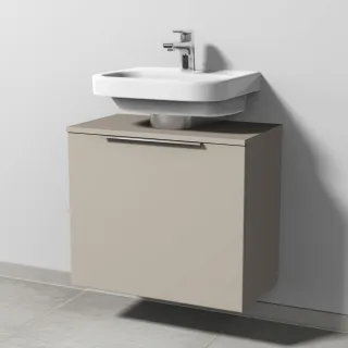 Sanipa 3way Universal-Waschtischunterbau mit 1 Auszug, Kaschmir-Matt UP6001U