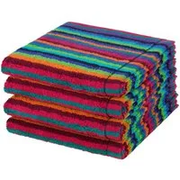 Cawö Handtuch Set Lifestyle, Walkfrottee (Spar-Set, 4-St), 4 X Handtuch im Set - Baumwolle - Saugstark - Weich und pflegeleicht