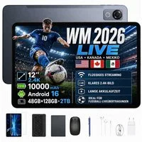 Aorlym 2026 Tablet Aorlym AP12 8/128GB Android16 12zoll mit tastatur und maus Tablet (12", 128 GB, Android 16, WiFi, 48GB RAM(8+ 40GB erweitert)+128GB ROM, Gemini AI, 5G WiFi, Face ID/GPS)