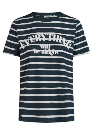 BROADWAY NYC FASHION - T-Shirt navy blue stripe - Gr. - 001