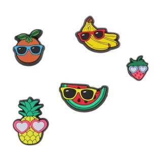 Süße Früchte mit Sonnenbrille 5er Jibbitz Pack - Crocs - Mehrfarbig - Synthetisch
