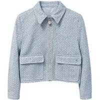 Frieda & Freddies NY Jeansjacke mit feinen, eingearbeiteten Pailletten in skyway