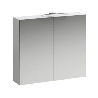 LAUFEN Base LED-Spiegelschrank H4028021102611 80x70x18,5cm, Weiß Glänzend