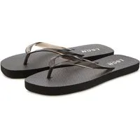 LSCN by LASCANA Flip-Flops, Badelatsche, Badeschuhe, Sandale, Pantolette, Badeschlappe Badezehentrenner NEU Zehentrenner, Sommerschuhe in modischer Karree-Form VEGAN