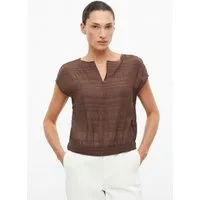 s.Oliver Kurzarmbluse Bluse Ärmellose Bluse aus Viskosemix in Crinkle-Optik
