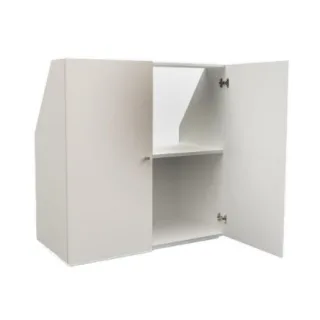 Weber Industries Dachschrägenschrank, Weiß, Holzwerkstoff, Rechteckig, 51.8x100x100 cm, Schlafzimmer, Kleiderschränke