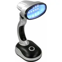 EAXUS Schreibtischlampe Tragbare Tischleuchte mit 12 LEDs Tischlampe, LED fest integriert, verstellbarer Lichtwinkel