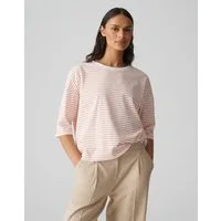 OPUS Kurzarmshirt SEIFEN PREPPY Loose aus BCI Cotton Mix