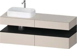Duravit Qatego Konsolenwaschtischunterbau wandhängend Taupe Matt 1600x550x600 mm - QA4777016910000 QA4777016910000