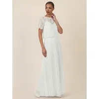 Apart Abendkleid mit Spitzenoberteil und Plisseerock