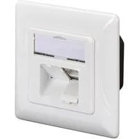 CAT.6A Datenanschlussdose, Aufputz, geschirmt, 2x RJ-45 LSA weiß, Klasse EA
