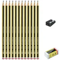 STAEDTLER Bleistift Noris® 120, (14-tlg), inkl. Radierer und Spitzer, HB (mittelweich), Sechskant
