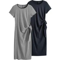 The Set Maxikleid The Set Maxikleider mit Bindegürtel, 2er-Pack (2-tlg)