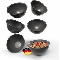 BigDean Müslischale 6 Stück bruchfest 700ml in elegantem schwarz Lieblingsschalen, Kunststoff, (Set, 6-tlg), BPA-Frei, Spülmaschinenfest, Müsli, Suppe, Desert, Salat, Snacks
