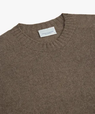 Profuomo - PULLOVER CREW NECK BROWN Braun - Gr. - M