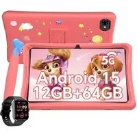 TABWEE 10" Kinder tablet Android15 mit Hülle/Stift/ Smartwatch Tablet (10.1", 64 GB, Android15, Google Kids Space/5G wifi/Android 15/mit Stift/Kinder-Smartwatch)