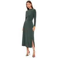 LIPSY Midikleid Lipsy Jersey-Midikleid mit Knotendetail, Regular (1-tlg)