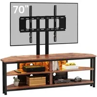 Dripex Lowboard TV Eckschrank Eckkommode Schrank mit LED Beleuchtung