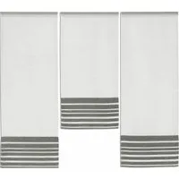 EXPERIENCE Scheibengardine Design Mini Flächenvorhang Set anthrazit 4027-02, (3 St), Stangendurchzug, halbtransparent