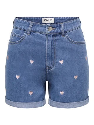 ONLY - ONLVEGA HW EMBROIDERY DNM SHORTS GUANOOS Medium Blue Denim - Gr. - M