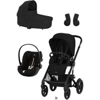 Cybex Kombi-Kinderwagen Talos S LUX Travel System - Essential S, inkl. Babywanne, Babyschale (Neugeboreneneinsatz), Adapter