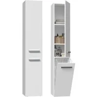 Raumhirsch Furniture Badkommode Badkommode Badezimmerschrank Badschrank (3 Regale - Wäschefach - Maße 30 x 31 x 174 cm), verschiedene Farben
