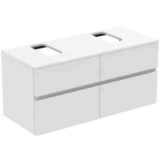 Ideal Standard Waschtischunterschrank Finesse Ausschnitt r/l 1202x505x558mm 4 Auszüge Weiss matt, E3 E3506Y1