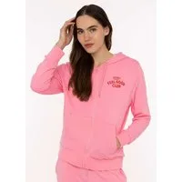 Zwillingsherz Kapuzensweatjacke "Feel Good Club" Kapuze, zum Binden, Taschen, kleine Stickerei vorne