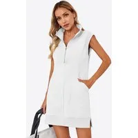 Imily Bela Sweatkleid Damen Sportkleid mit Half-Zip (Packung, 1-tlg., 1per-Pack) Eingrifftaschen