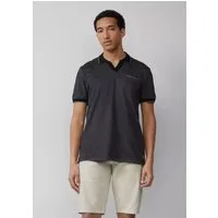 s.Oliver Poloshirt Poloshirt zweifarbiger Piqué, offener V-Ausschnitt, abgesetzte Rippbündchen