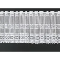 Gardinen Kranzusch Scheibengardine Jacquard gebogt Abschluss (1 St), Stangendurchzug, transparent, Stablöcher,transparent,verschiedene Höhen, Breiten