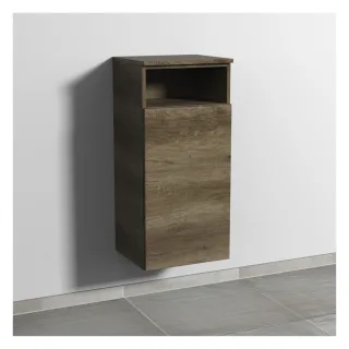 Sanipa 3way Mittelschrank mit 1 Tür und 1 offenem Fach, Eiche-Nebraska, SM13537 SM13537
