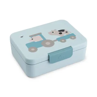 Done by Deer Lunch Box mit Trennwand Tiny Farm, blau