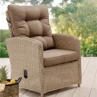 Destiny Loungesessel MERANO, Aluminium, Polyrattan, inkl. Auflagen