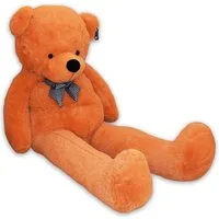 TE-Trend Kuscheltier 200cm XXL Teddybär Riesenteddybär mit Schleife (sitzend und liegend verwendbar), mit gefütterter Schleife