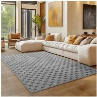 Carpettex Designteppich Einfarbig Boucle Loop, Rund, Höhe: 7 mm, Teppich Wohnzimmer, Schlafzimmer, Gästezimmer