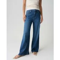 OPUS PANTS Palazzohose MARI WILLOW Palazzo mit Powerstretch Mid Rise