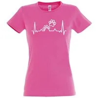 Youth Designz T-Shirt Heartbeat Hundepfoten Damen Shirt mit trendigem Frontprint