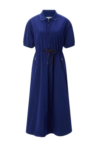 Rich & Royal - Midi Dress with Details midnight blue - Gr. - 38