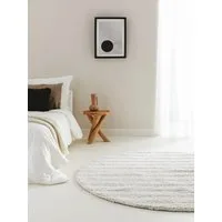 benuta Wollteppich Dina, rund, Höhe: 5 mm, Wolle, Teppich Wohnzimmer, Schlafzimmer, Esszimmer, Flur, Hygge & Cozy
