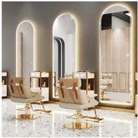 WDWRITTI Spiegel groß für Friseurladen Hotel Garderobe & Flur Schlafzimmer Wohnzimmer (Wandspiegel mit LED Beleuchtung, 1-St., 165x60, 145x60, 165x65, 150x50), 3Lichtfarben, Dimmbar, Memory-Funktion